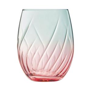 4 verres à eau colorés 36cl