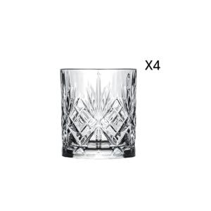 4 Verres à whisky transparent 340 ml