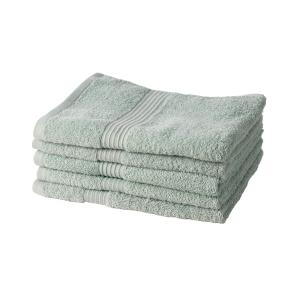 5 draps de bain 70 x 130 cm 100% Coton coloris céladon