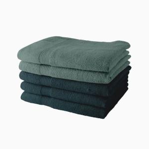 5 Draps de Bain 70 x 130 cm3 paon   2 celadon