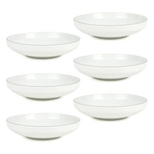 6 assiettes creuses blanches