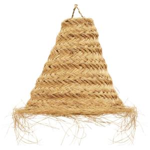 Abat-jour cône fibre de palmier osier naturel 40 x 40