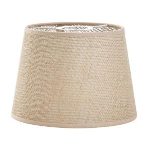 Abat-jour conique à suspendre en raffia Beige, H: 15cm