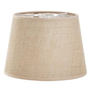 Abat-jour conique à suspendre en raffia Beige, H: 20cm