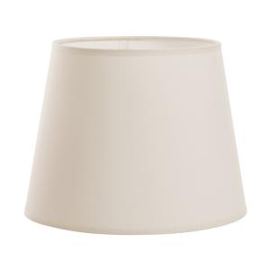 Abat-jour conique en coton beige, H: 15cm