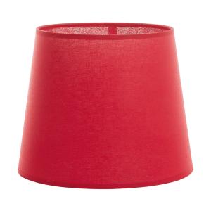 Abat-jour conique en coton rouge, H: 15cm