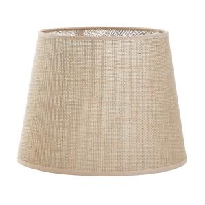 Abat-jour conique en raffia Beige, H: 15cm