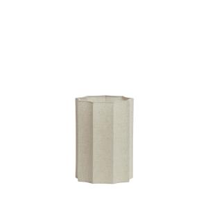 Abat-jour cylindrique textile marron clair 18x18x25cm