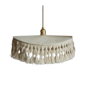 Abat-jour en coton naturel pour suspension crème 75 x 75