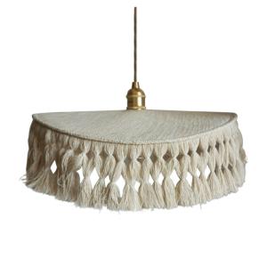 Abat-jour en coton naturel pour suspension crème 90 x 90