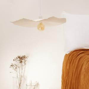 Abat jour en papier mâché blanc 54 x 60