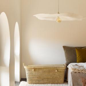 Abat jour en papier mâché blanc 78 x 82