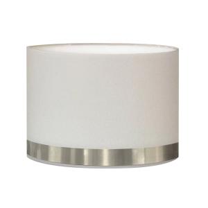 Abat-jour lampadaire Jonc Blanc et Aluminium D: 45 x H: 25