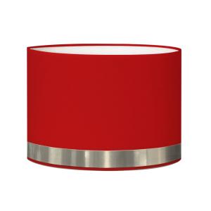 Abat-jour lampadaire Jonc rouge et aluminium D: 45 x H: 25