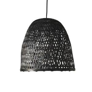 Abat-jour pour suspension en bambou naturel noir ø18cm