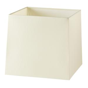 Abat-jour rectangle en coton beige, H: 27cm