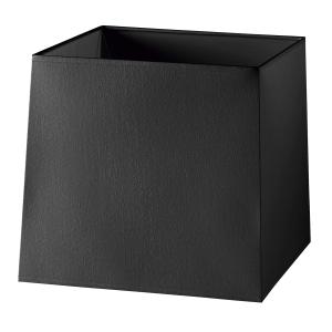 Abat-jour rectangle en coton noir, H: 27cm