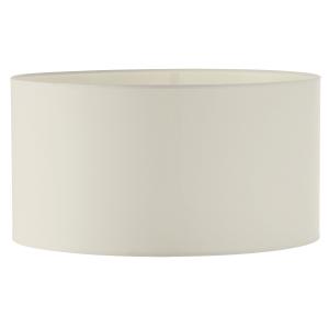 Abat-jour rond en coton beige, H: 20cm