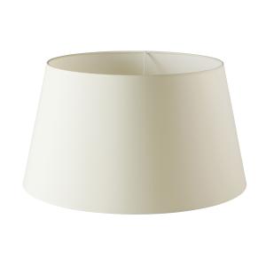 Abat-jour rond en coton beige, H: 27cm