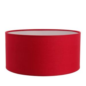 Abat-jour rond en coton rouge Ø 30cm Hauteur 25cm