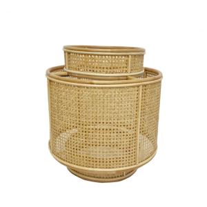 Abat-jour suspension ronde cannage naturel 55 x 50 (d) cm