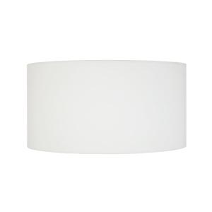 Abat-jour TOSEL ,tissu,Blanc  , H22xD40xP 40cm