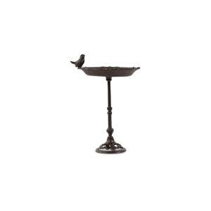 Abreuvoir Oiseau sur Pied Fonte Marron 27.5x19x39cm