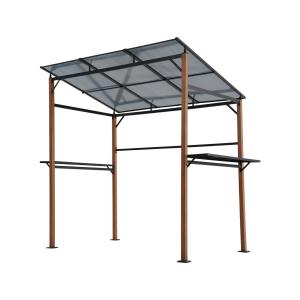 Abri de barbecue, gazebo pour barbecue, gris