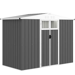 Abri de jardin en métal avec fenêtre et porte verrouillable…