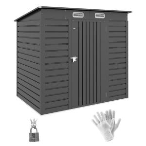 Abri de jardin rangement outils métal gris