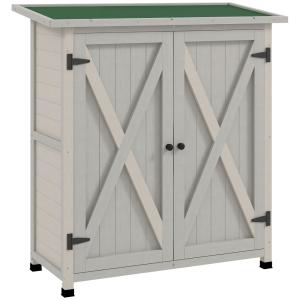 Abri de jardin toit bitumé étanche bois massif pin gris