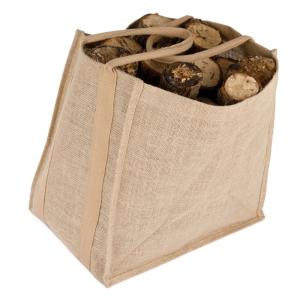 Accessoire de rangement pour bûches en jute