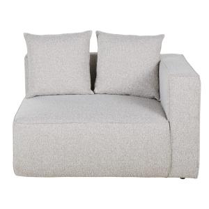 Accoudoir droit pour canapé modulable gris clair chiné