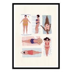 Affiche 30x40 cm et cadre noir - Beach goddess - Maja Tomlj…