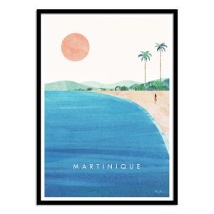 Affiche 30x40 cm et cadre noir - Martinique - Henry Rivers