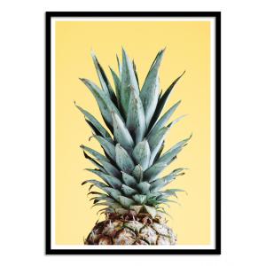 Affiche 30x40 cm et cadre noir - Pineapple Yellow 03 - 1x S…