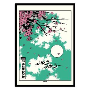 Affiche 30x40 cm et cadre noir - Sakura - Paiheme Studio