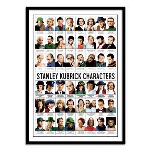 Affiche 30x40 cm et cadre noir - Stanley Kubrick characters…