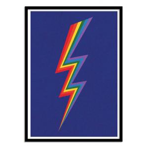Affiche 30x40 cm et cadre noir - Thunder Rainbow - Rosi Fei…