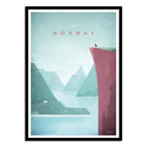 Affiche 30x40 cm et cadre noir - Visit Norway - Henry Rivers