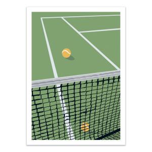 Affiche 30x40 cm - Filet Tennis Green - LPX Illustration