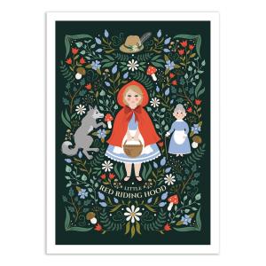 Affiche 30x40 cm - Red Riding hood - Vesna Skorshnek