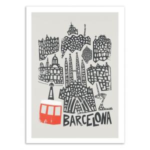 Affiche 50x70 cm - Barcelona - Fox and Velvet