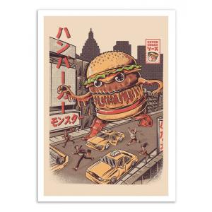 Affiche 50x70 cm - Burgerzilla - Ilustrata