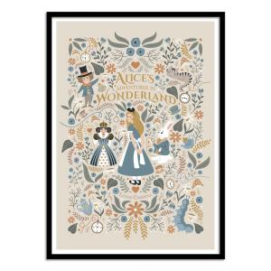 Affiche 50x70 cm et cadre noir - Alice Version 2 - Vesna Sk…