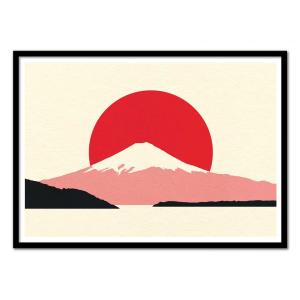 Affiche 50x70 cm et cadre noir - Fuji Sun - Rosi Feist