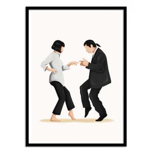 Affiche 50x70 cm et cadre noir - Pulp Fiction - Nour Tohme