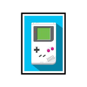 Affiche 50x70 cm et cadre noir - Retro Gamer : Game Boy - O…