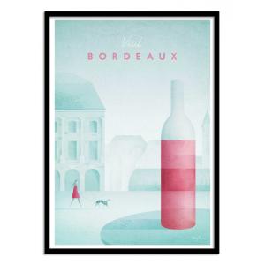 Affiche 50x70 cm et cadre noir - Visit Bordeaux - Henry Riv…