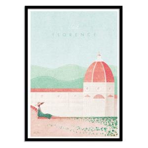 Affiche 50x70 cm et cadre noir - Visit Florence - Henry Riv…